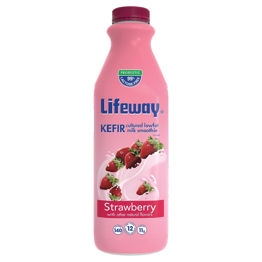 UPC 017077103329 product image for Lifeway Probiotic Strawberry Kefir Smoothie 32 oz | upcitemdb.com