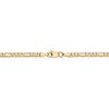 Black Bow Jewelry 2.75mm 14k Yellow Gold Solid Flat Figaro Chain Bracelet & Anklet - 3 of 4