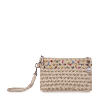 The Sak Women's Vita Crochet Wristlet Ecru Multi Beads
