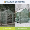 Portable Greenhouse with Thickened PE Cover & Roll-up Zipper Door - Walk-in Tunnels for Seedlings, Flowers, 4/12-Tier Shelves (Green, House/Dome) - 4 of 4