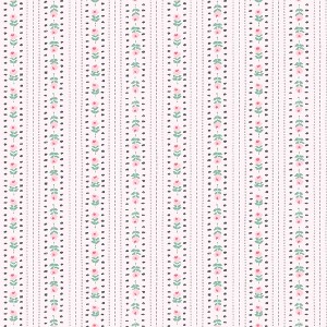 Cath Kidston Rose Ticking Stripe Pink Wallpaper - 1 of 4