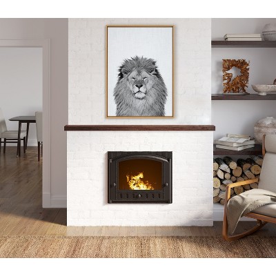 Natural Lion Portrait Canvas Print for Nursery, 31.5x42