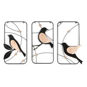 VIP Metal 21.5 in. Multicolor Bird Sign Set of 3 - 1 of 2