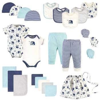 Touched by Nature Baby Boy Organic Cotton Layette Set and Giftset, Woodland, 0-6 Months