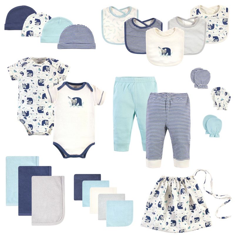 Touched by Nature Baby Boy Organic Cotton Layette Set and Giftset, Woodland, 0-6 Months, 1 of 11