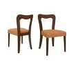 Modern Wood Dining Chairs Set of 2,Armless Upholstered Dining Chairs with Rubberwood Frame and Open Back for Dining Room or Kitchen-Koiai - 2 of 4