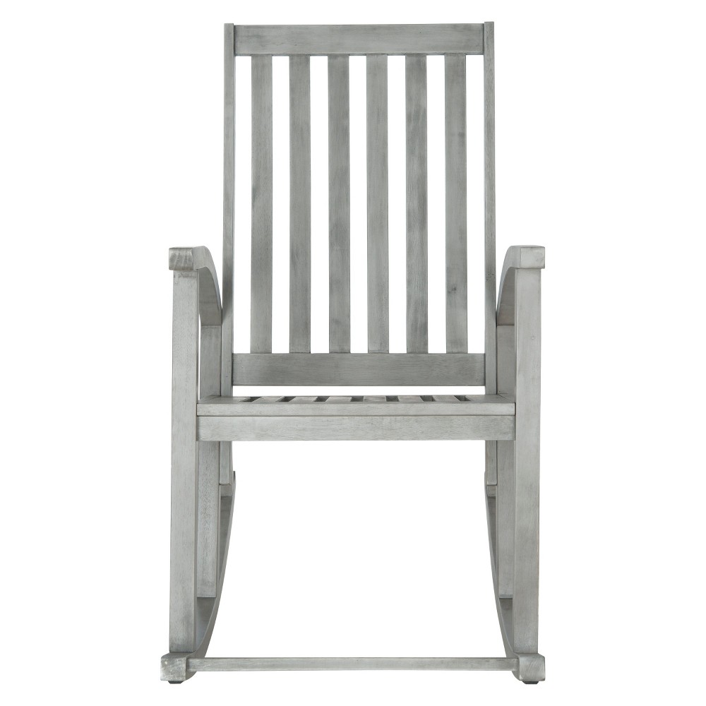 Lugano Wood Patio Rocking Chair Gray Safavieh From Safavieh