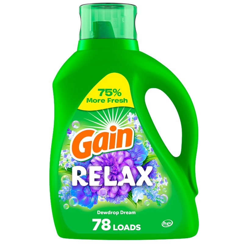 Gain Dewdrop Dream Relax HE Compatible Liquid Laundry Detergent Soap, 1 of 11