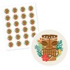 Big Dot of Happiness Tropical Luau - Hawaiian Beach Party Circle Sticker Labels - 24 Count - 2 of 4