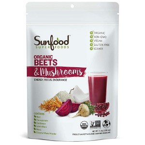 Sunfood Superfoods Organic Beet & Mushroom Powder, 5.31 oz - 1 of 4