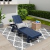 WestinTrends Ashore Modern Poly Reclining Chaise Lounge With Wheels - 2 of 4