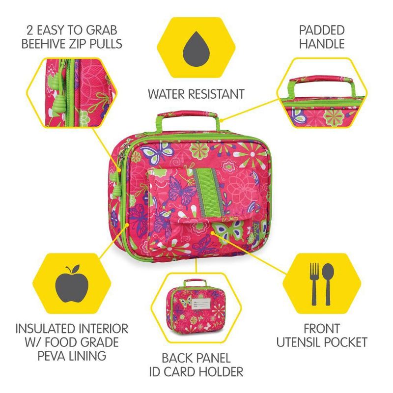 Bixbee Butterfly Garden Lunchbox - Kids Lunch Box, Insulated Lunch Bag for Girls and Boys, Lunch Boxes Kids for School, Small Lunch Tote for Toddlers, 2 of 6