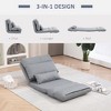 NicBex Convertible Sleeper Chair,Modern Folding Sofa Bed with 6 Position Adjustable Backrest,Modern Couches with Pillows  for Living Room,Gray - 4 of 4