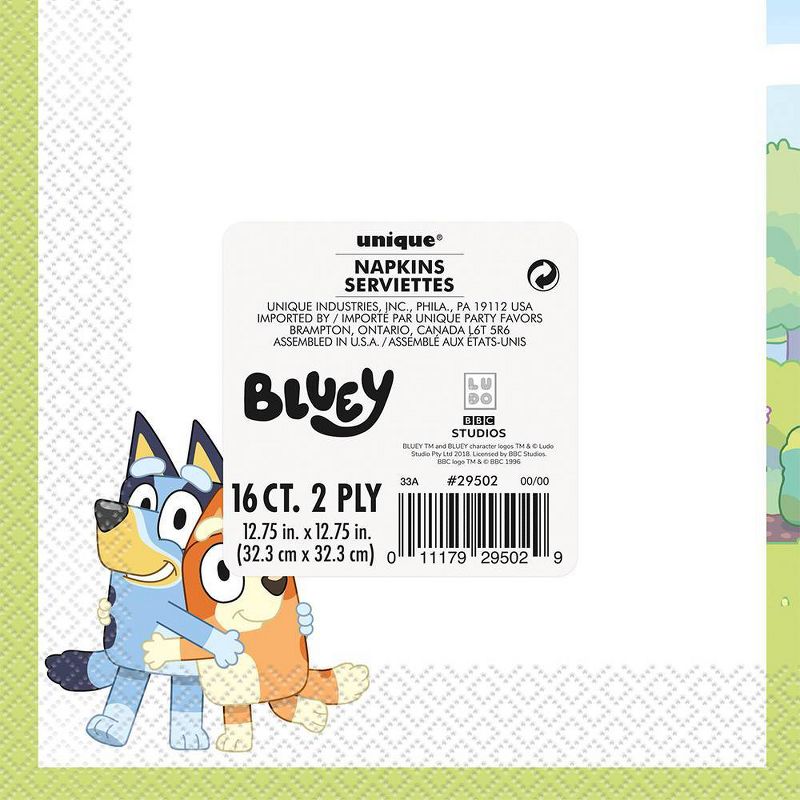 16ct Bluey Lunch Paper Napkins, 3 of 4