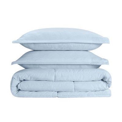 Twin Light Blue Microfiber Bed in a Bag Set