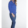 Women's 3/4 Cuffed Sleeve Drop Shoulder Fringe Jacket - Multiples - 2 of 4