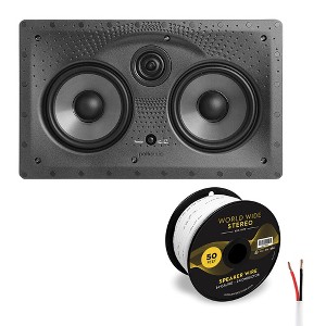 Polk Audio 255C-LS Vanishing In Wall Center Channel Speaker with 14 Gauge Speaker Wire - 50 Feet - 1 of 4