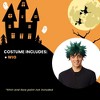Costume Culture by Franco LLC Anime Hero Adult Green and Black Costume Wig - 4 of 4