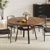 47'' Round Dining Table for 4, Farmhouse Kitchen Dining Room Table, Round Dinner Table with Storage Shelf for Kitchen, Living Room (Table Only) - 4 of 4
