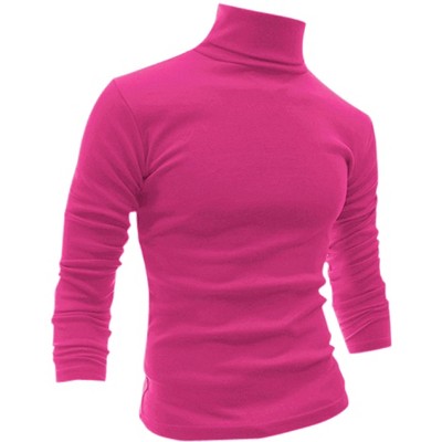Lars Amadeus Men's Slim Fit Long Sleeve Pullover Solid Turtleneck Sweater