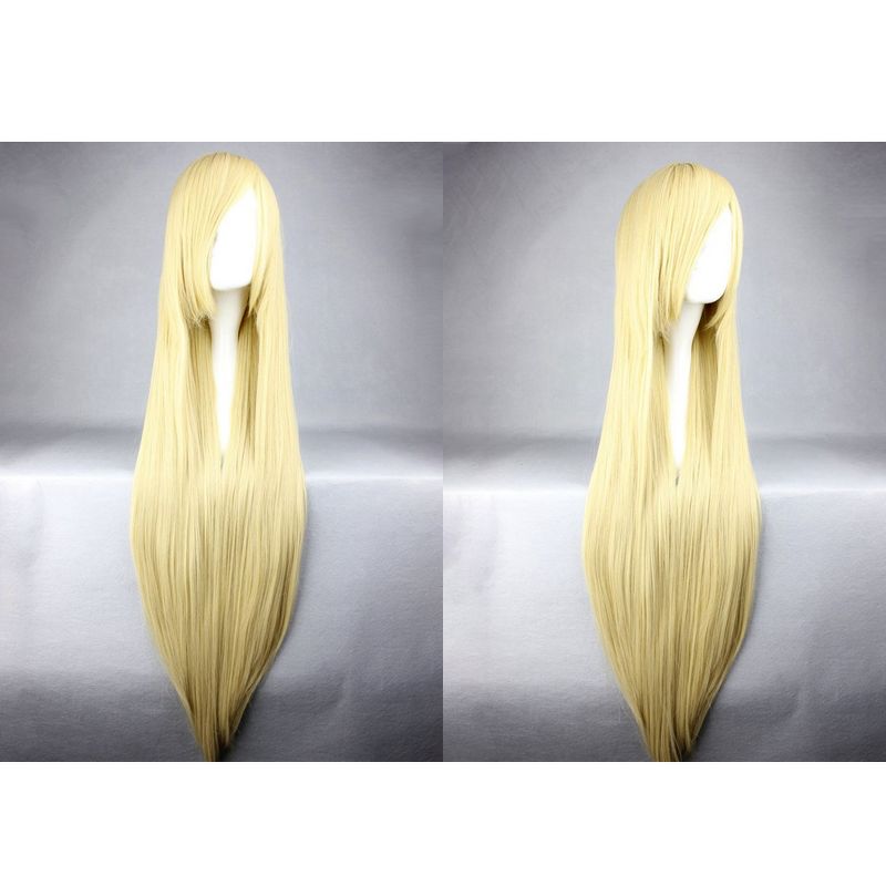 Unique Bargains Human Hair Wigs for Women 39" with Wig Cap Long Hair, 5 of 7