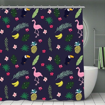 Cute Bird Pattern Waterproof Shower Curtain, Polyester Bath Curtain with Privacy Protection, Durable & Machine Washable 70.8x70.8 Inch
