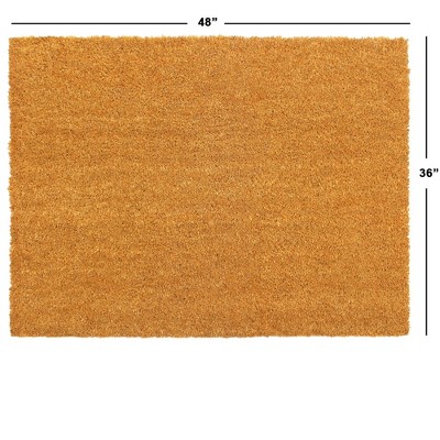 Natural Coir 36" x 48" Non-Slip Outdoor Doormat