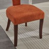 NicBex Dining Chairs Set of 2 Upholstered Chair Farmhouse Linen Fabric Accent Chair Curved Backrest with Copper Nails for Kitchen, Bedroom - 4 of 4