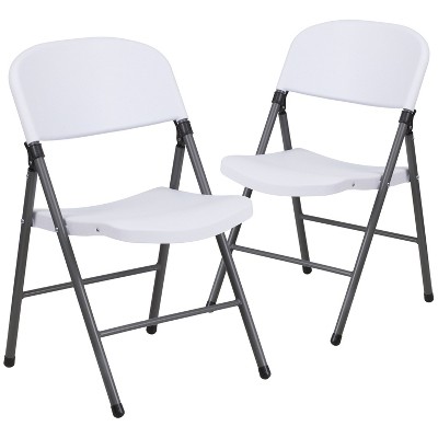 target white folding chair