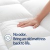 Itopfox Extra Thick Plush Pillow Top Mattress Topper for Back Pain Relief, Deep Pocket Fitted Cover, Soft & Breathable White - 2 of 4
