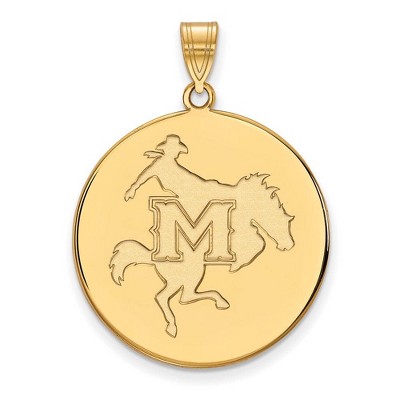 Black Bow Jewelry 10k Yellow Gold McNeese State Cowboys NCAA Extra Large Pendant