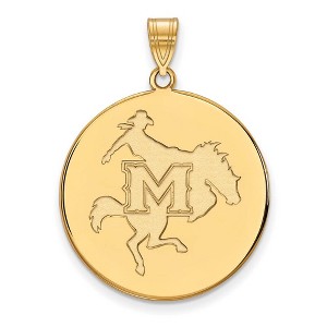 Black Bow Jewelry 10k Yellow Gold McNeese State Cowboys NCAA Extra Large Pendant - 1 of 3