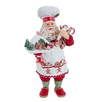 Kurt Adler 10.5" Fabriche Gingerbread Chef Santa