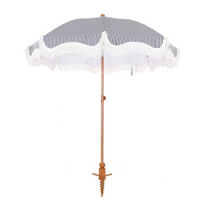 Captiva Designs 7ft Portable Patio Umbrella with Fringe - Stylish Outdoor Shade with UPF 50+ Protection (No Base) - 1 of 4