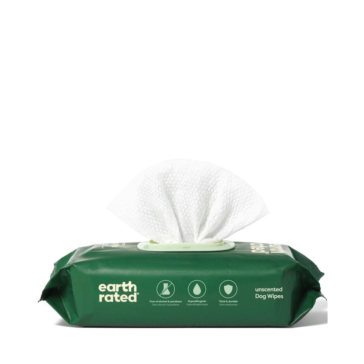 Earth Rated Thick Hypoallergenic Unscented Dog Grooming Wipes - 100ct - thumbnail 2