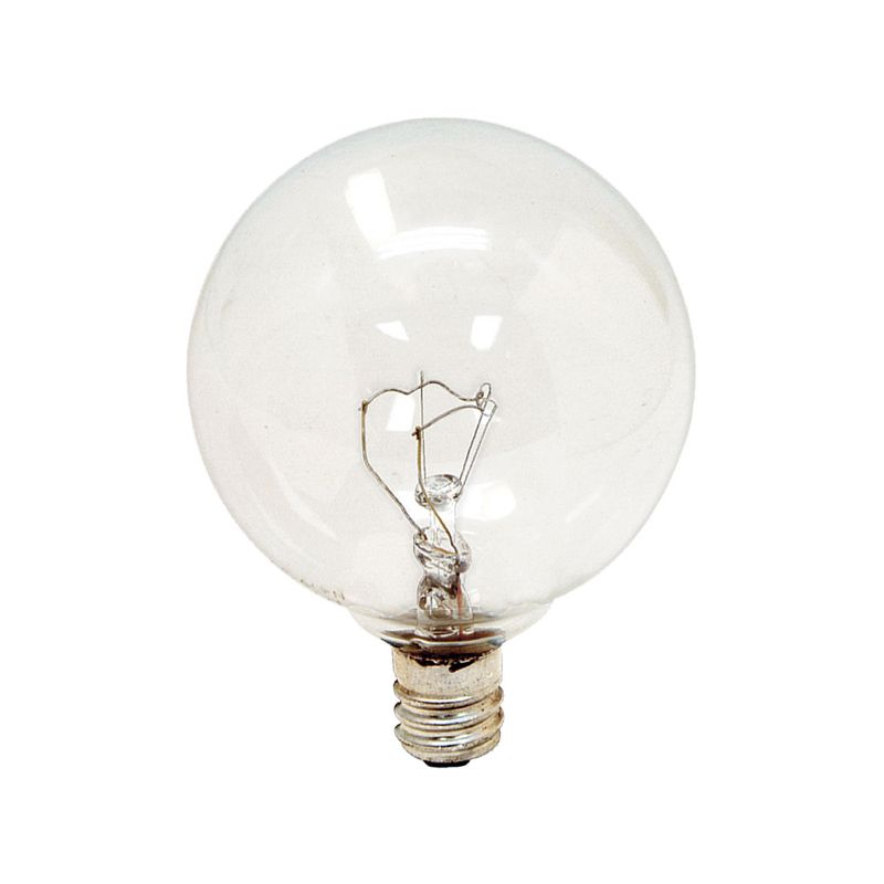 GE 25w 4pk G16 Incandescent Light Bulb White, Clear Bulb, 3 of 6