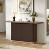 58" Narrow Console Table with Ash Veneer Top, Modern Sofa Table, Entryway Table for Living Room, Hallway, or Foyer-Panipeachy - 2 of 4