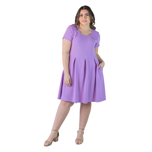  Plus Size Purple Dress