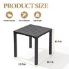 Crestlive Products Aluminum Outdoor Side Table Pool Lounge Chair Side Table Weather Resistant Small Square Coffee End Table - 3 of 4