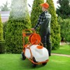 VEVOR Lawn Sprayer on Wheel, 0-90 PSI Adjustable Pressure, 15 Gallon Tank, 8 Nozzles and 2 Wands, White&Orange - 2 of 4