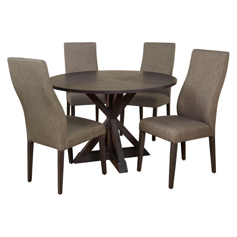 5pc Glen Round Dining Set Gray - Buylateral, 1 of 9
