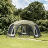 Outsunny Screen House Room 18 x 17 Ft Outdoor Camping Tent, 20 Person Canopy Tent with 8 Mesh Windows 2 Doors Portable Carry Bag for Fishing Hiking - 2 of 4