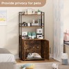 Garvee Cat Litter Box Enclosure with Shelf Storage, 2-in-1 Hidden Cat Washroom Furniture, Hidden Cat Box Enclosure with 3 Shelves and Door - 2 of 4