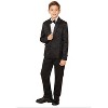 Cloudstyle Boys Tuxedo Suit Shiny Formal Dress 2 Pieces Suit Set Paisley Blazer Pants Sequin Shawl Collar - 2 of 4