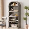 5-Shelf Arched Farmhouse Bookcase, 71.65" Tall Wooden Bookshelves for Home Office, Living Room Display & Storage Rack - 4 of 4
