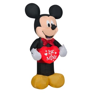 National Tree Company 42" Pre-Lit Inflatable Valentine's Mickey Mouse, LED Lights, Plug-In, Valentine's Day Collection - 1 of 2