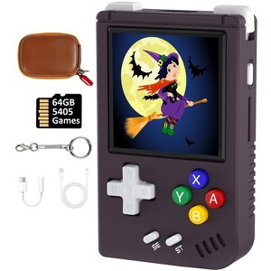 Voacle RG Nano Retro Handheld Game Console,Aluminum Alloy CNC,Music Player 1.54 Inch IPS Screen 64G TF Card 5405 Games with Portable Bag (Purple) - 1 of 4