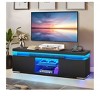 Modern TV Stand With Charging Station & LED Lights For 55/60/65 Inch TV Entertainment Center Media Console Living Room - 2 of 4