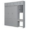 Whisen Twin Size Wall Murphy Bed with Top Cabinet, Shelves ,Space Saving Foldable Bed with Light & USB - 4 of 4