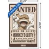 Trends International One Piece - Monkey D Luffy Wanted Poster Framed Wall Poster Prints - 3 of 4